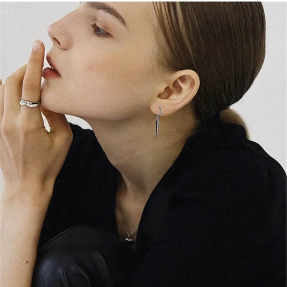 Stainless Steel Vintage Barrel Punk Earrings
